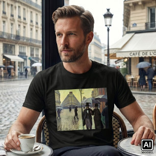 Paris Street Rainy Day by Gustave Caillebotte T-Shirt