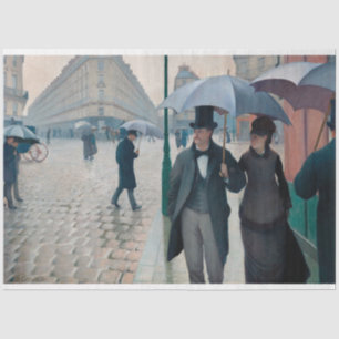 Paris Street Rainy Day Gustave Caillebotte Tissue Paper