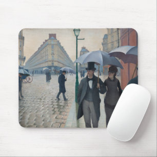 "Paris Street; Rainy Day" Impressionist Scene Mouse Pad