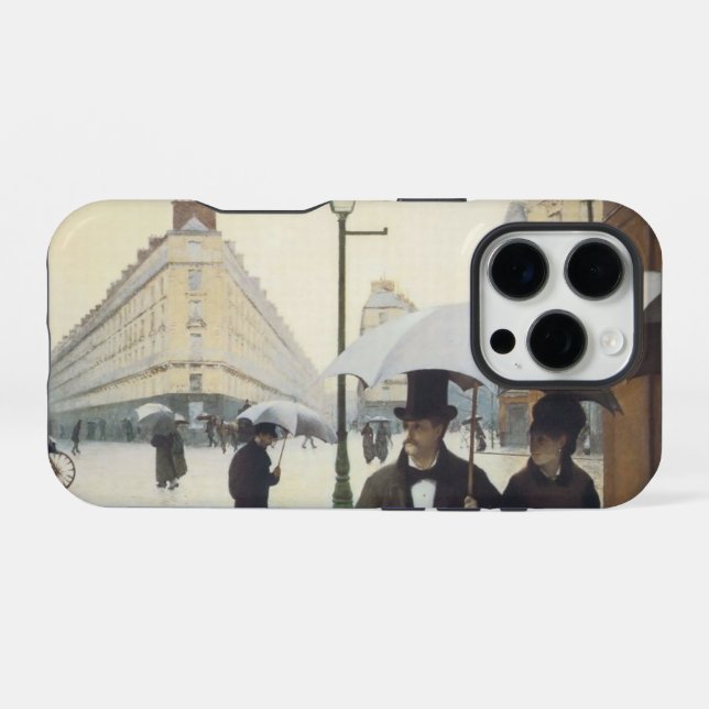 Paris Street Rainy Day iPhone Case (Back Horizontal)