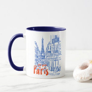 Paris Street Sketch Art  Mug