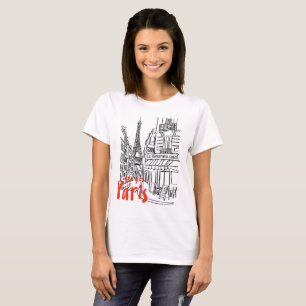 Paris Street Sketch Art  T-Shirt