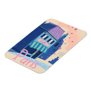 Paris Street vintage cartoon Magnet