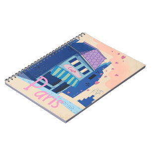 Paris Street vintage cartoon Notebook