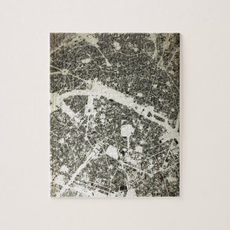 Paris Streets and Buildings Vintage Map Jigsaw Puzzle