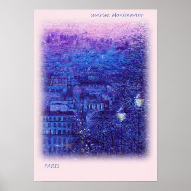 PARIS SUNRISE OIL PAINTING FINE ART POSTER (Front)