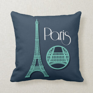 Paris Teal Cushion