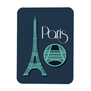 Paris Teal Magnet