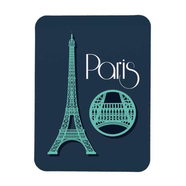 Paris Teal Magnet (Vertical)