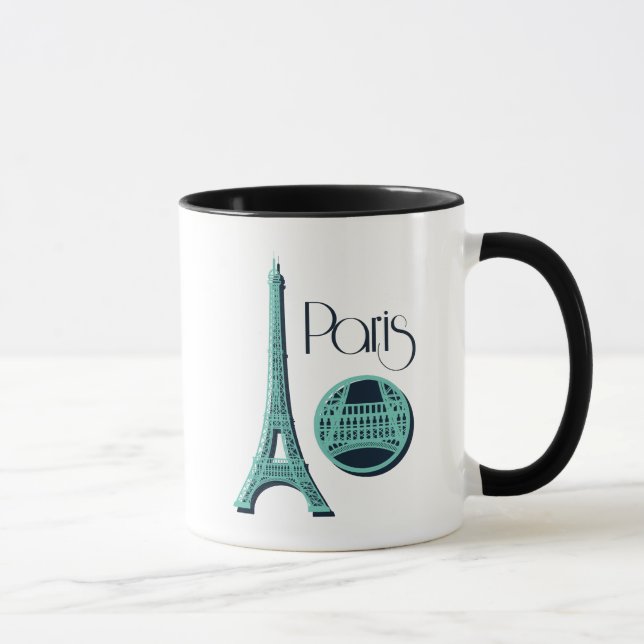Paris Teal Mug (Right)