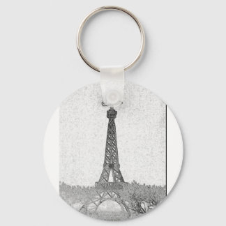 Paris, Texas Eiffel Tower Drawing Key Ring