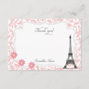 Paris Thank You Card (Pink)