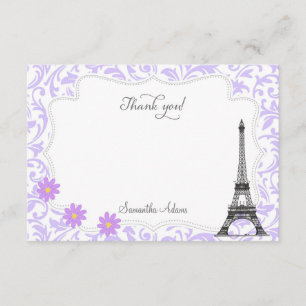 Paris Thank You Card (Purple)