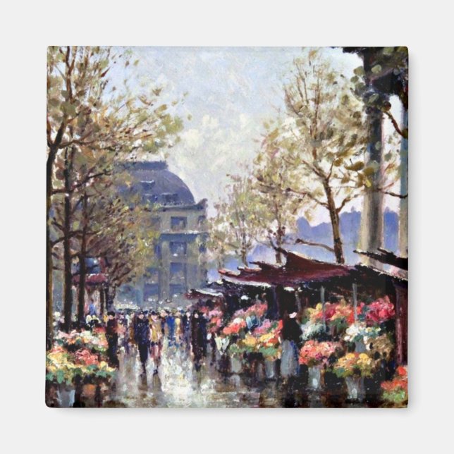 Paris, The Flower Market of La Madeleine Magnet (Front)