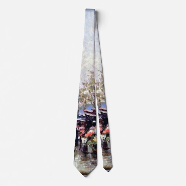 Paris, The Flower Market of La Madeleine Tie (Front)