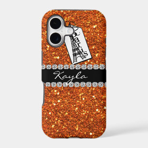 Paris Theme CORAL Crystal BLING IPHONE 5 Case