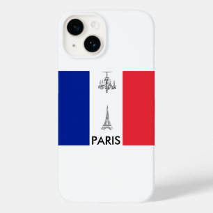Paris Theme French Flag Case-Mate iPhone 14 Case