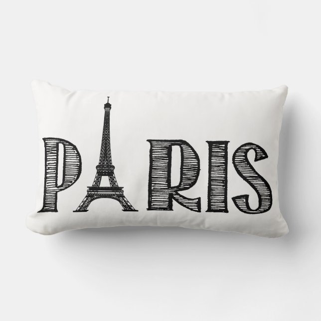 Paris Throw Pillow (Front)