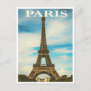 Paris Tour Eiffel France vintage travel  Postcard