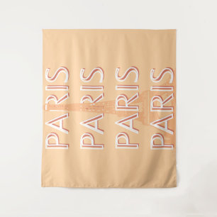 Paris, Travel Art, Pastel Travel Art Tapestry