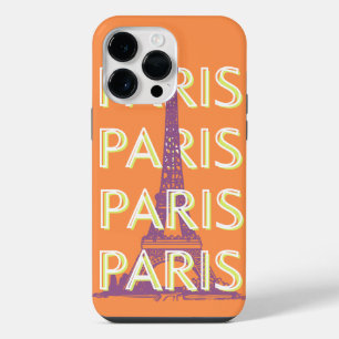Paris, Travel Art, Retro Travel Art iPhone 14 Pro Max Case