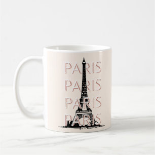 Paris Travel Art, Travel Art, Pastel, Minimalist Coffee Mug
