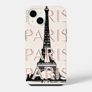Paris Travel Art, Travel Art, Pastel, Minimalist iPhone 14 Case