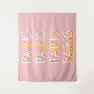 Paris Travel Art, Travel Art, Pastel, Minimalist Tapestry
