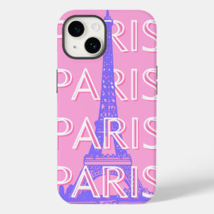 Paris Travel Art, Travel Art, Pink Case-Mate iPhone 14 Case