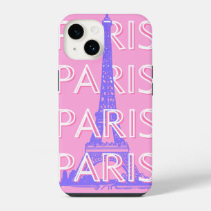 Paris Travel Art, Travel Art, Pink iPhone 14 Case
