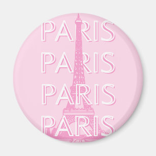 Paris Travel Art, Travel Art, Preppy Art, Pink Magnet