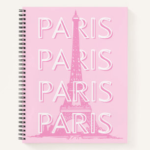 Paris Travel Art, Travel Art, Preppy Art, Pink Notebook