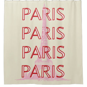 Paris Travel Art, Travel Art, Preppy, Minimalist Shower Curtain