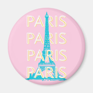 Paris Travel Art, Travel Art, Preppy, Pink Magnet