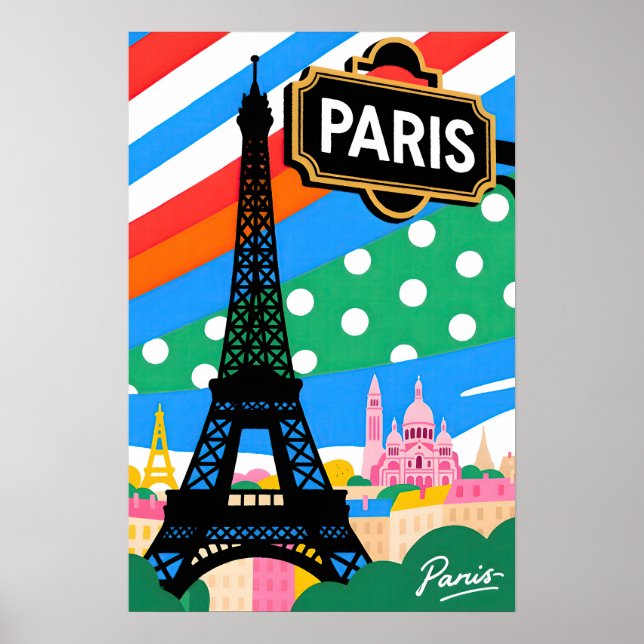 Paris Travel   Pop Art Poster (Front)
