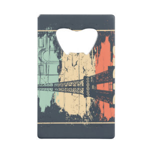 Paris typography: abstract Eiffel poster.