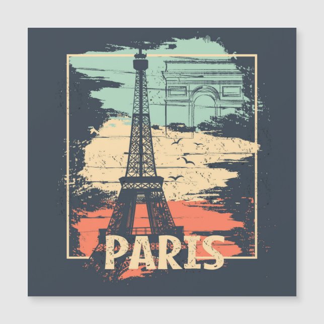 Paris typography: abstract Eiffel poster. (Front)