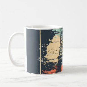 Paris typography: abstract Eiffel poster. Coffee Mug