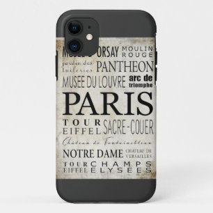 Paris Typography - Subway Style iPhone 11 Case