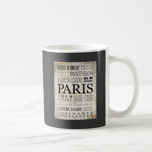 Paris Typography - Subway Style Coffee Mug