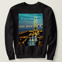 Paris Under a Turquoise Blue Twilight Sky