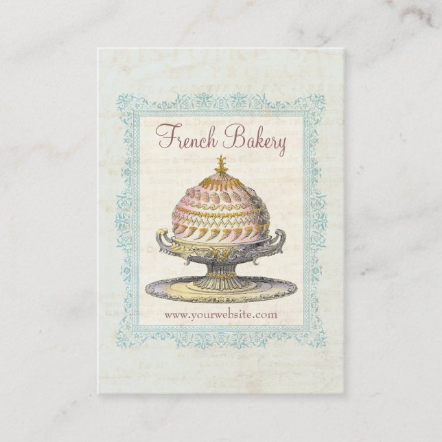 Paris Victorian Vintage French Bakery Business Card (Front)
