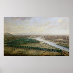 Paris, view from above the Champs-Elysees Poster