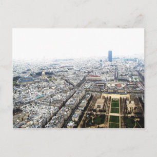 Paris View from Eiffel Tower Postcard
