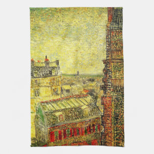 Paris View from Vincent's Room by Vincent van Gogh Tea Towel