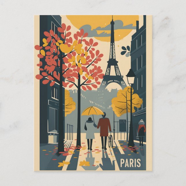 Paris Vintage Art Postcard (Front)