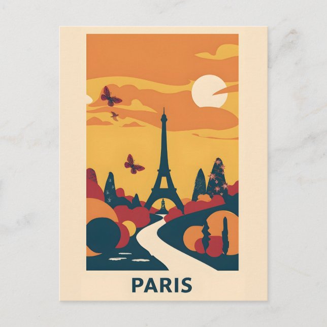 Paris Vintage Art Postcard (Front)