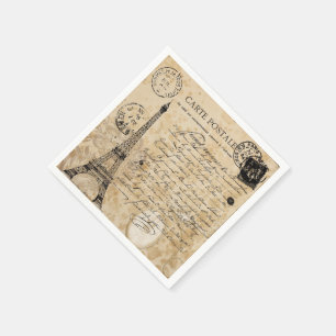 Paris Vintage Eiffel Tower Napkin