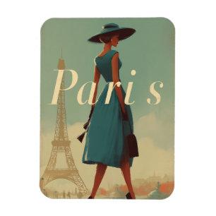 Paris vintage fashion magnet