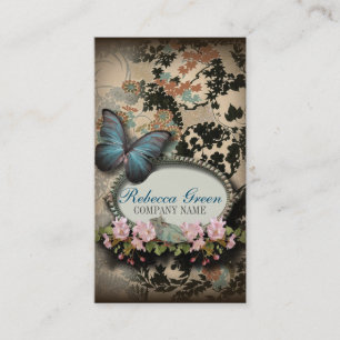 Paris vintage floral butterfly SPA beauty salon Business Card